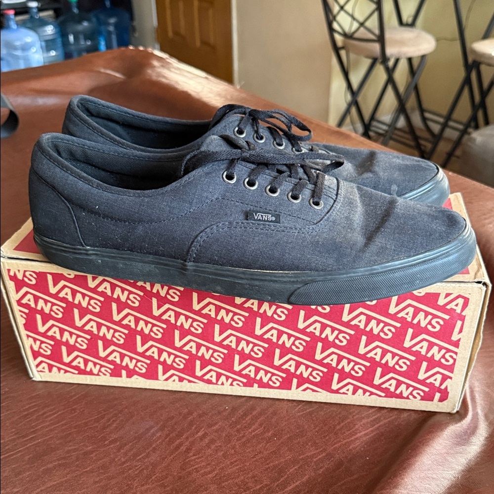 Vans Men's Black Canvas Sneakers